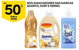 Continente Amaciadores das marcas Quanto, Surf e Vernel promoção