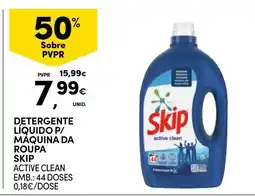 Continente Detergente liquido p/ maquina da roupa skip active clean promoção