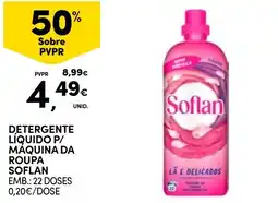 Continente Detergente liquido p/ maquina da roupa soflan promoção