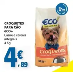 E.Leclerc Croquetes para cão eco+ carne e cereais integrais promoção