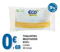 E.Leclerc Toalhitas multiusos eco+ limão promoção