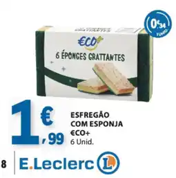 E.Leclerc esfregão com esponja eco+ promoção