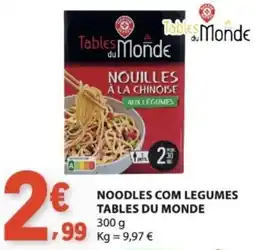 E.Leclerc Noodles com legumes tables du monde promoção
