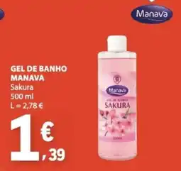 E.Leclerc gel de banho manava sakura promoção