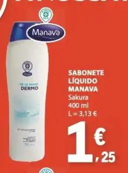 E.Leclerc Sabonete líquido dermo manava sakura promoção