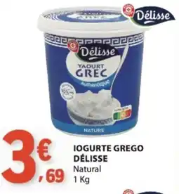 E.Leclerc Iogurte Grego Délisse Natural promoção