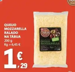 E.Leclerc Queijo mozzarella ralado na tabua promoção