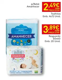 Recheio toalhitas bebé amanhecer promoção