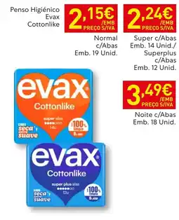 Recheio Penso Higiénico Evax Cottonlike promoção