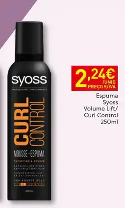 Recheio Espuma Syoss Volume Lift/Curl Control promoção