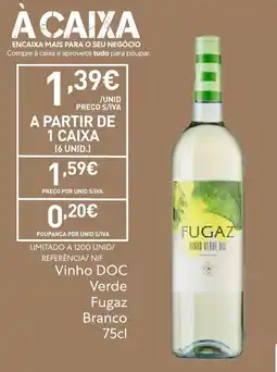 Recheio Vinho DOC Verde Fugaz Branco promoção