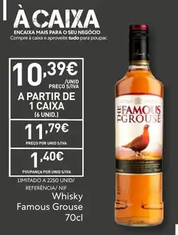 Recheio Whisky Famous Grouse promoção
