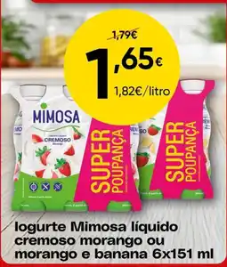 Froiz logurte mimosa líquido cremoso promoção