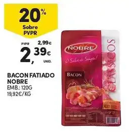 Continente Bacon fatiado nobre promoção
