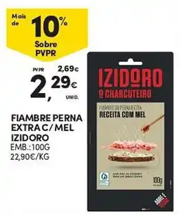 Continente fiambre perna extra c/mel izidoro promoção