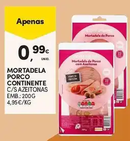 Continente Mortadela porco continente c/s azeitonas promoção