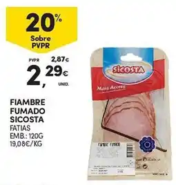Continente Fiambre fumado sicosta promoção