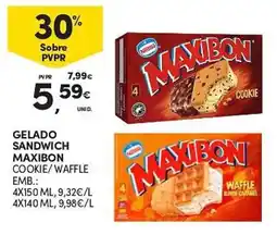 Continente gelado sandwich maxibon cookie/waffle promoção