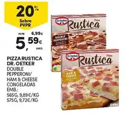 Continente pizza rustica dr. oetker double pepperoni/ ham & cheese promoção