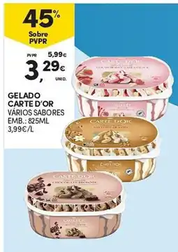 Continente gelado carte d'or vários sabores promoção