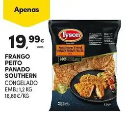 Continente Tyson frango peito panado southern congelado promoção