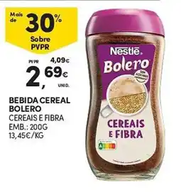 Continente Bebida cereal bolero cereais e fibra promoção