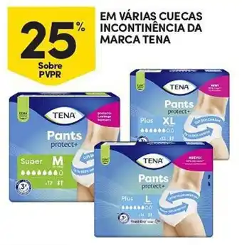 Continente Em várias cuecas incontinência da marca tena promoção