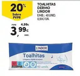 Continente toalhitas dermo lindor promoção