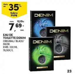 Continente Eau de toilette denim original/black/musk promoção