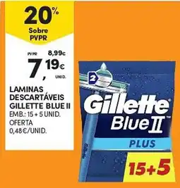 Continente laminas descartáveis gillette blue ii promoção