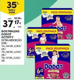 Continente box fraldas dodot activity promoção