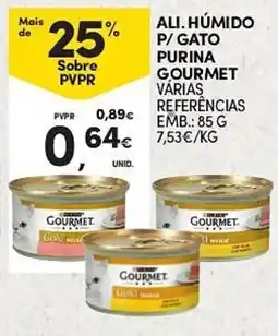 Continente Ali. Húmido p/ gato purina gourmet promoção
