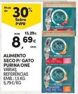 Continente Alimento seco p/ gato purina one promoção