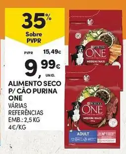 Continente alimento seco p/ cão purina one promoção