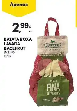 Continente batata roxa lavada bacefrut promoção
