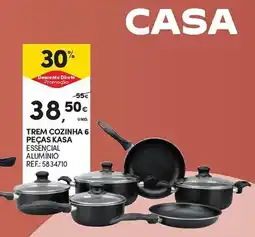 Continente Trem cozinha 6 peças kasa essencial alumínio promoção