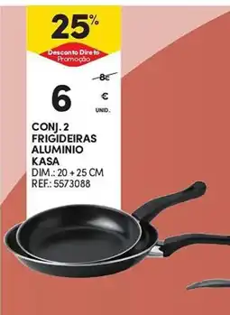 Continente Conj. 2 frigideiras alumínio kasa promoção
