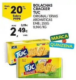 Continente Bolachas cracker tuc original/ervas aromáticas promoção