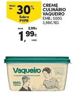 Continente Creme culinário vaqueiro promoção