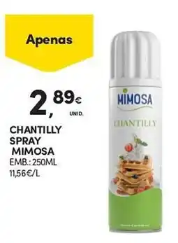Continente chantilly spray mimosa promoção