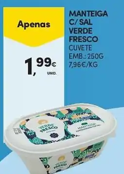 Continente Manteiga c/ sal verde fresco promoção