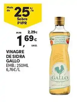 Continente vinagre de sidra gallo promoção