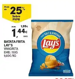 Continente Batata frita lay's vinagreta promoção