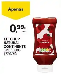 Continente Ketchup natural continente promoção