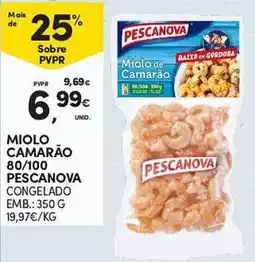 Continente miolo camarão pescanova promoção