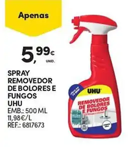 Continente spray removedor de bolores e fungos uhu promoção