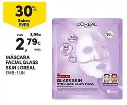 Continente Máscara facial glass skin loreal promoção