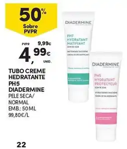 Continente Tubo creme hedratante ph5 diadermine promoção