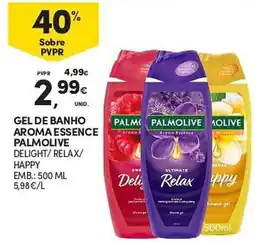 Continente Gel de banho aroma essence palmolive promoção