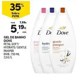 Continente Gel de banho dove promoção
